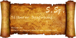 Silberer Szalviusz névjegykártya